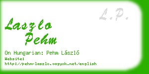 laszlo pehm business card