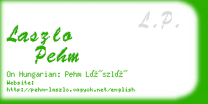 laszlo pehm business card